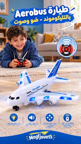 Benefit-led creative in الدارجة: “اللعب كيولي رحلة ✈️”